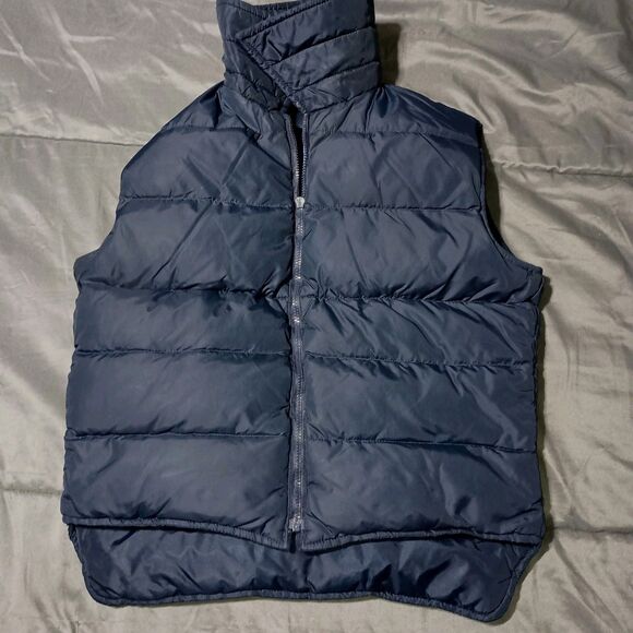 Vintage Comfy Men's Large Western Puffer Vest Goose Down 70's-80's USA Ski Hippy - Picture 16 of 16